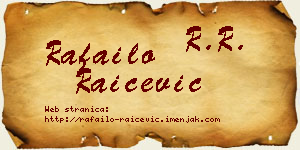 Rafailo Raičević vizit kartica